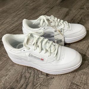 Reebok Club C Double Sneaker in white, NIB, NWT, Never worn, size 8